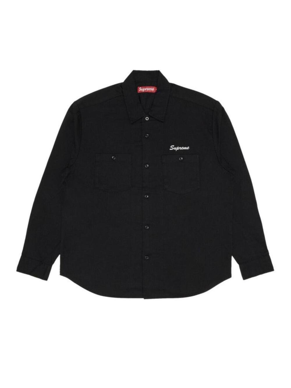 Supreme American Psycho Work Shirt Black L FW23 NWT